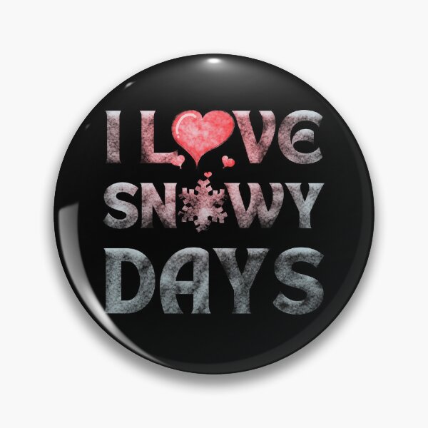 Item preview, I love snowy days red heart light black background designed and sold by Chaos-Touch.
