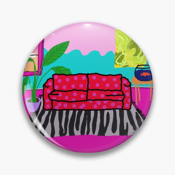 Item preview, Couch colourful illustration designed and sold by Stuckinadream.