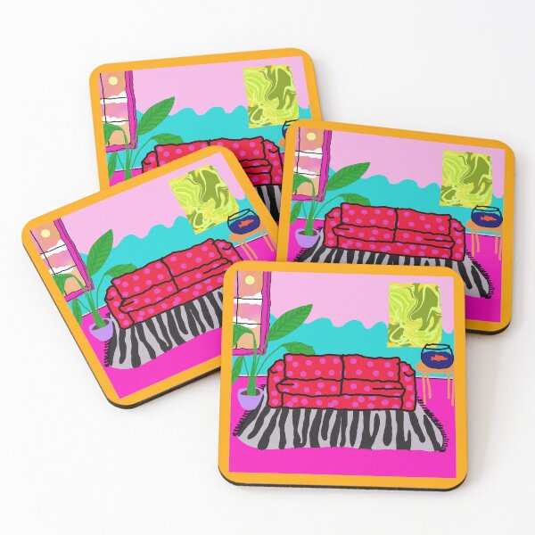 Item preview, Couch colourful illustration designed and sold by Stuckinadream.
