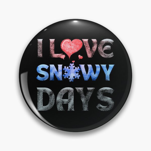 Item preview, I love snowy days red heart light blue snowflake black background designed and sold by Chaos-Touch.