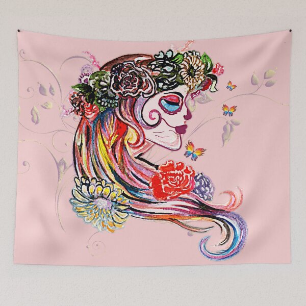 Item preview,   Watercolor Sugar Skullgirl designed and sold by Gothic Fantasy.