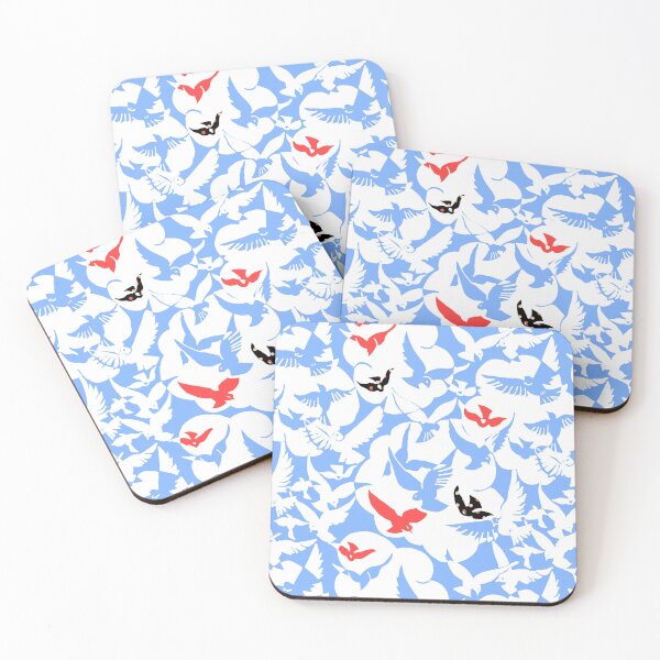 Item preview, Pigeons in Blue, Red, Polka Doted and Transparent 1928 pattern and from the Rijksmuseum. designed and sold by RyanCaudell.