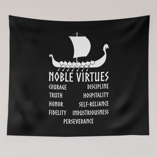 Item preview, 9 Noble Virtues Norse Mythology Nine Viking Virtues designed and sold by ittybittyowl.
