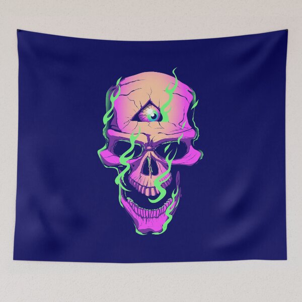 Item preview, Copia de  Skull vector illustration for various design needs. tattoo art. design t shirt. dust and bones. colorful skeleton head. Skate head designed and sold by DALIO666.