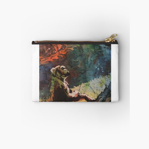 Item preview, Watercolor batik of gorilla at zoo.  Painting designed and sold by rfoxphoto.