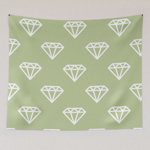 Item preview, Sage Green Diamond Gem Crystal Pattern designed and sold by Creations-By-Em.