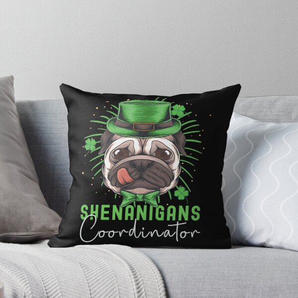 Item preview, Shenanigans Coordinator St Patricks Day Pug designed and sold by retrodesigner14.