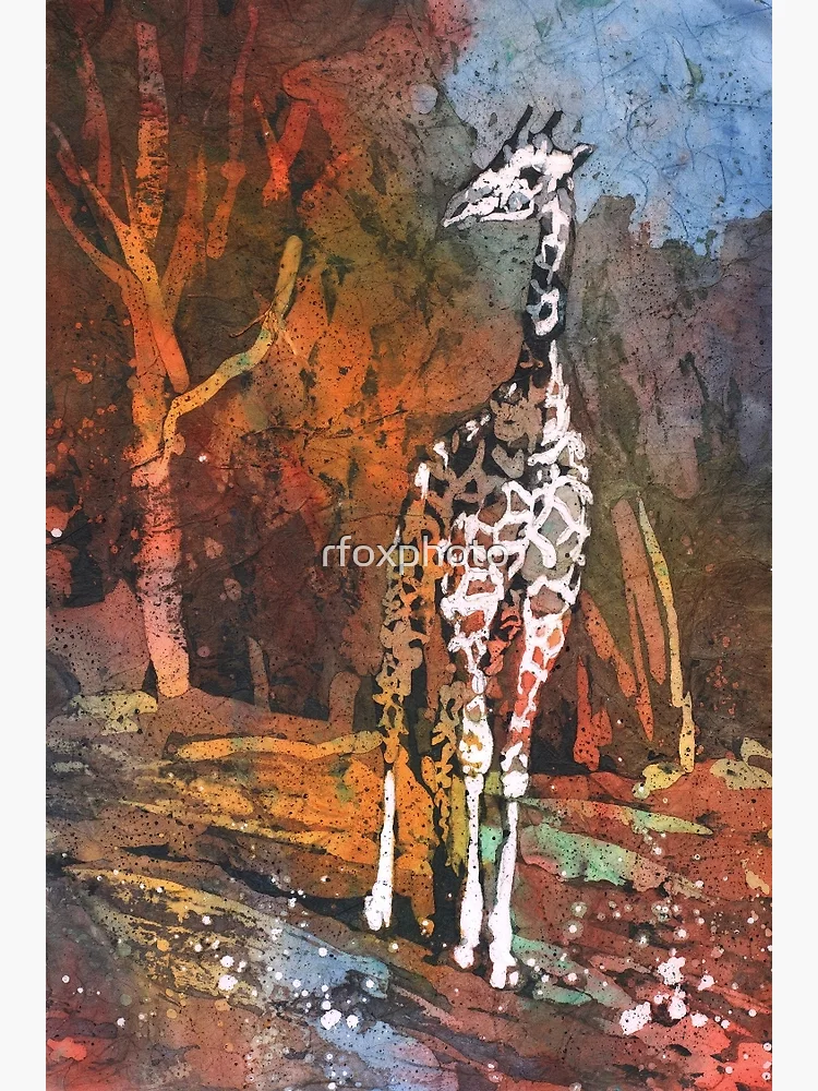 Hand painted Batik Giraffes retailer design