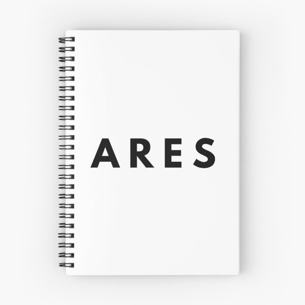 Aperçu de l'œuvre Ares mythologie grecque dieu olympien typographie noire créée et vendue par OnyxMoonDesigns.
