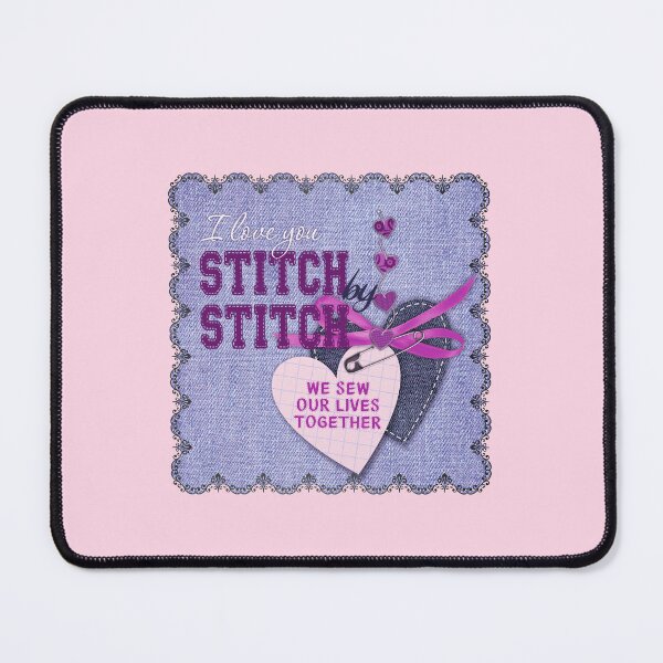 Item preview, Jean Patch: Stitch by Stitch...(on Pink) designed and sold by PawsitiveMum.