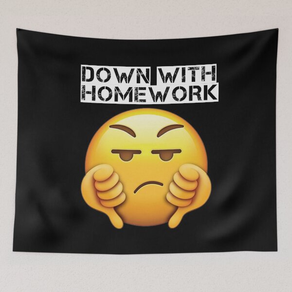 Item preview, Down with homework designed and sold by GeekPopDesigns.
