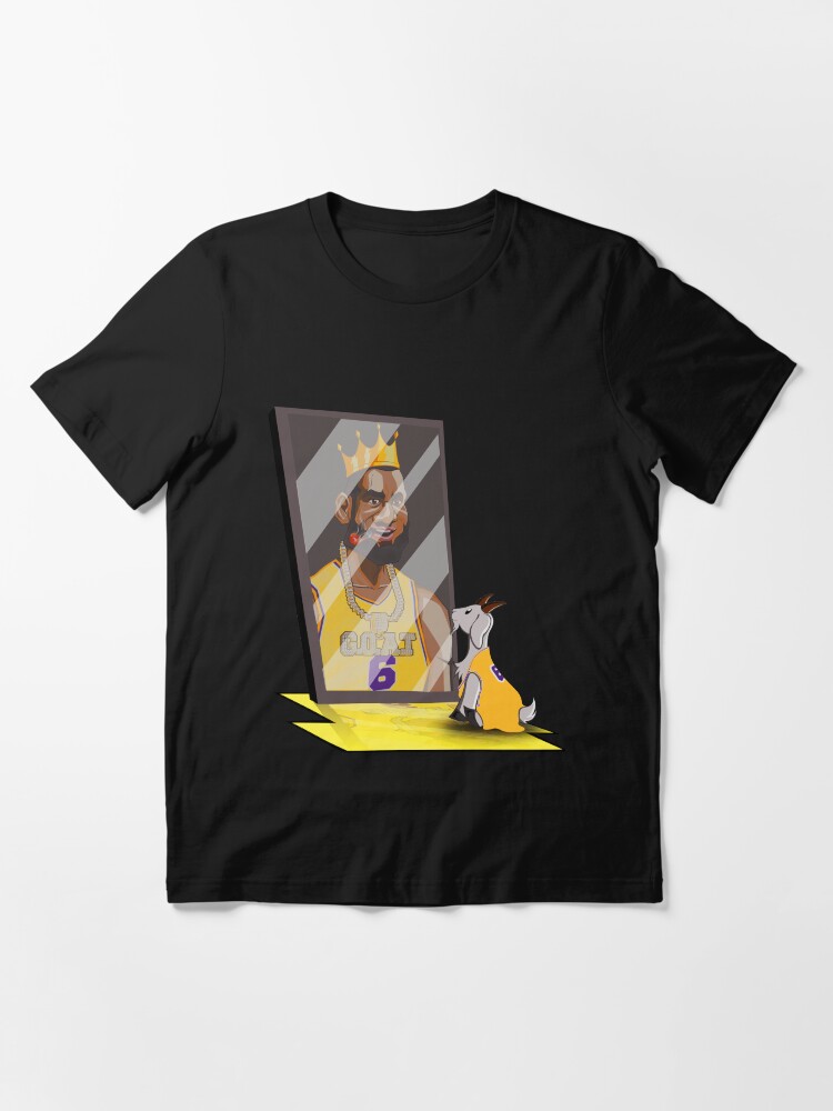 LeBron James The GOAT Mirror Cartoon Art Essential T Shirt