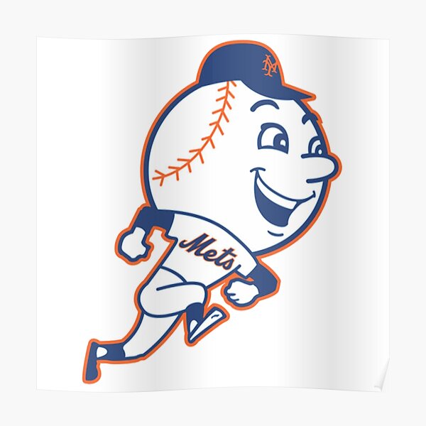 New York Mets Baseball Mascot Mr Met Poster Print Artwork Room 