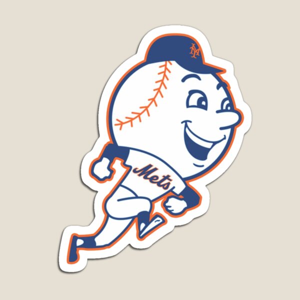 New York Mets Orange & Blue Classic Logo Type Die-Cut MAGNET