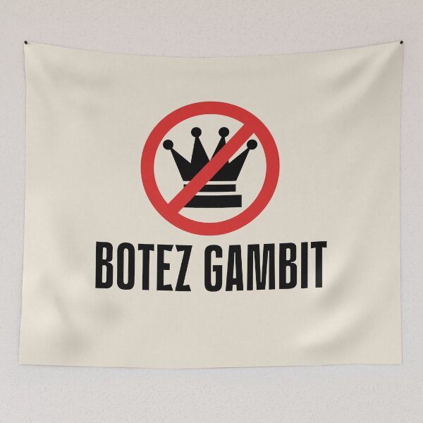 Item preview, Botez Gambit - Funny Chess Quote in Black designed and sold by itisjakob.