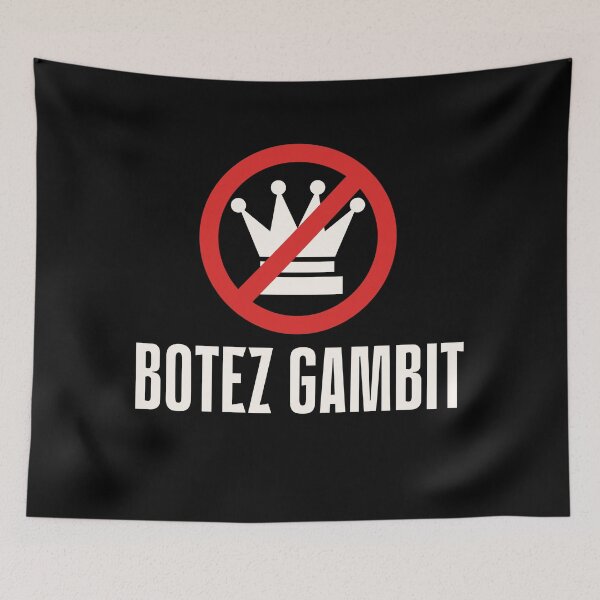 Item preview, Botez Gambit - Funny Chess Quote in Black designed and sold by itisjakob.