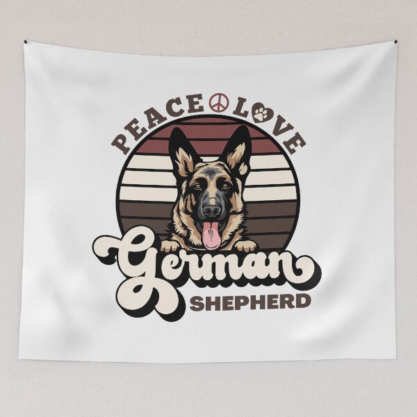 Item preview, German Shepherd Peace Love designed and sold by momofdoggos.