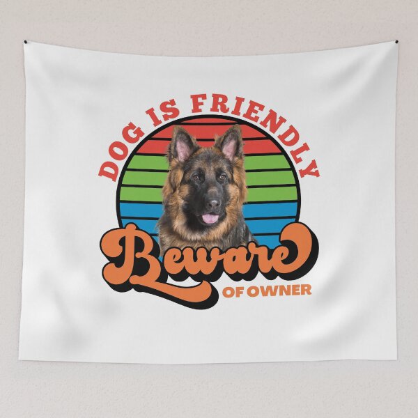 Item preview, German Shepherd Beware Of Owner designed and sold by momofdoggos.