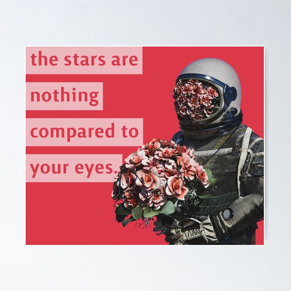 Item preview, Love Astronaut eyes quote RED Valentine's Day sticker greeting card - Aesthetic designed and sold by V0L0S.