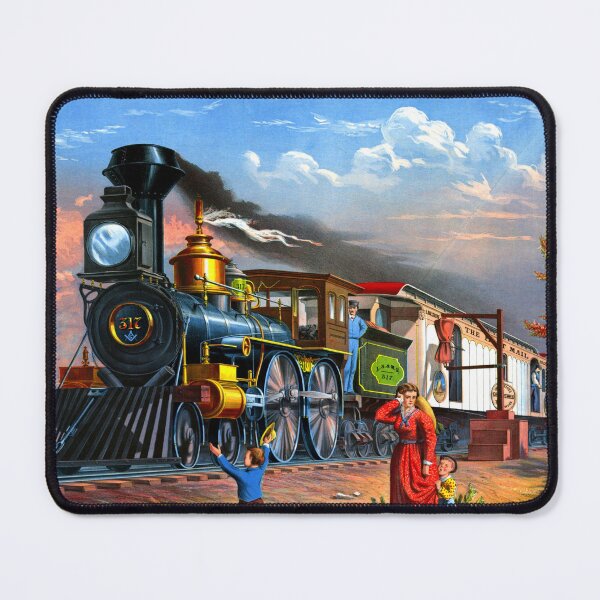 Item preview, The Fast Mail Train, Vintage Steam Engine, Historic Painting for Train Fan Man's Birthday Christmas or Father's Day Gift designed and sold by TheTrainRoom.