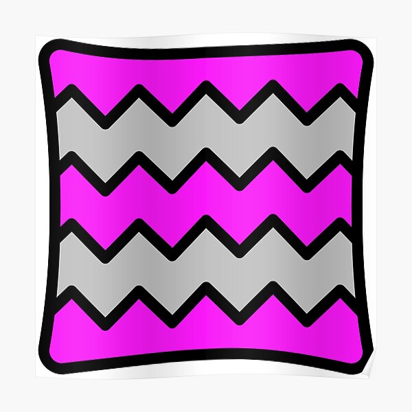 "Pink and Grey Zig Zag Tile Pattern" Poster for Sale by Einstein12345 Redbubble