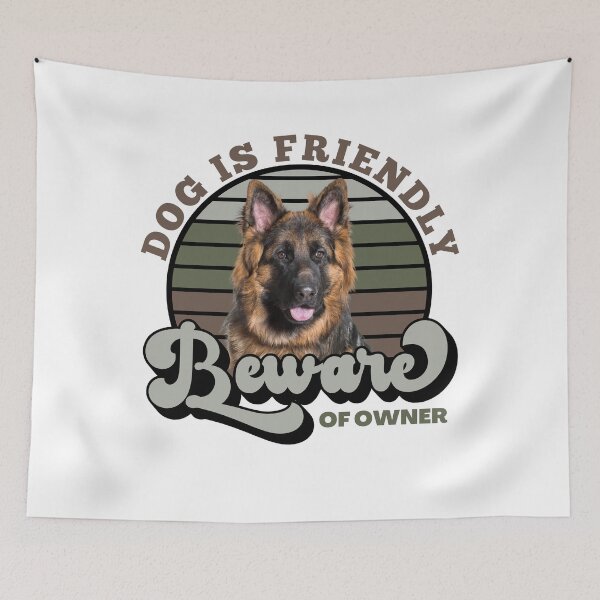 Item preview, German Shepherd Beware Of Owner designed and sold by momofdoggos.