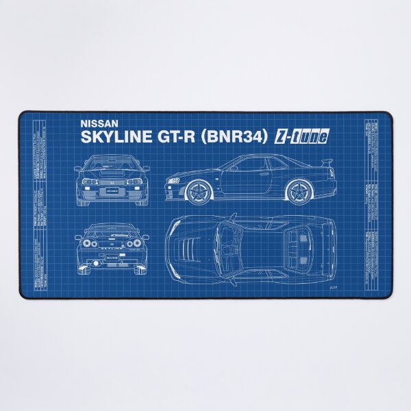 Blueprint - Nissan Skyline GT-R (R34) Z-Tune (Blue)