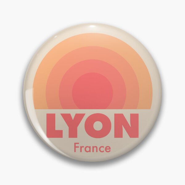 Item preview, Lyon France Retro Rainbow Badge Orange designed and sold by modeoftravel.