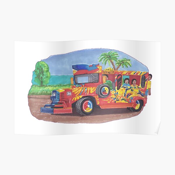 "Orange Jeepney" Poster for Sale by Legobop Redbubble