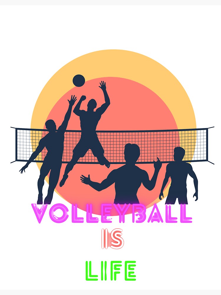 "Volleyball is Life" Sticker by SimpBussin Redbubble