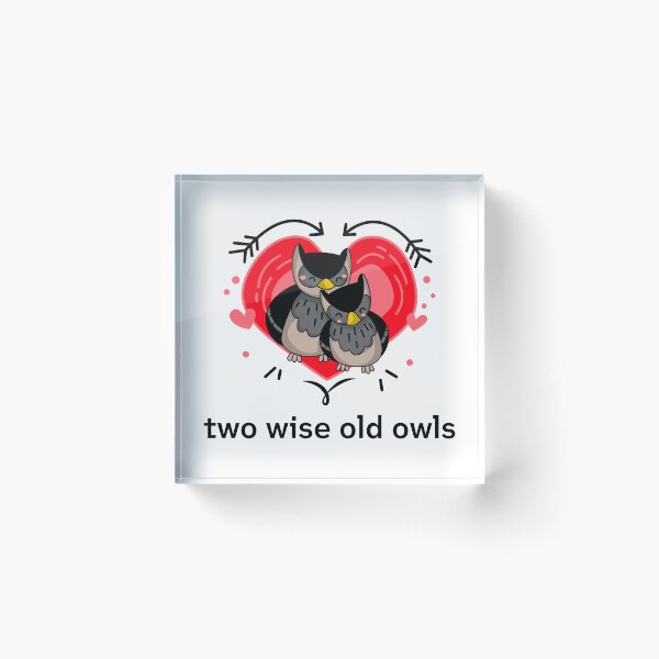 Item preview, two wise old owls designed and sold by AStateofBeing.