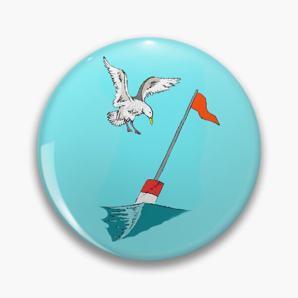 Item preview, High Flyer Longline Buoy Flag and Seagull Alaska Fishing Scene AK Ocean Sea Living designed and sold by akaesthetic.