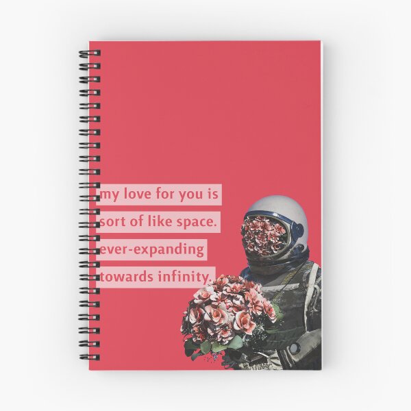 Item preview, Love Astronaut expanding quote RED Valentine's Day - Aesthetic designed and sold by V0L0S.