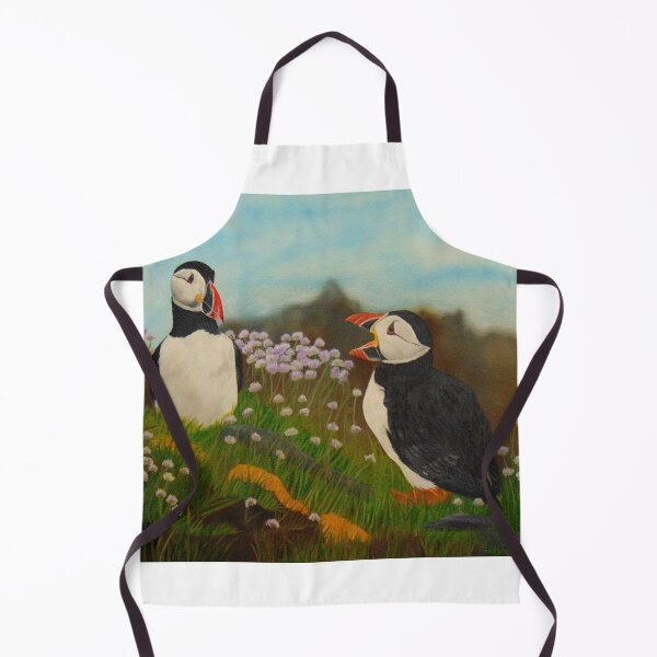 Item preview, Atlantic Puffins - oil painting designed and sold by Brelisa.