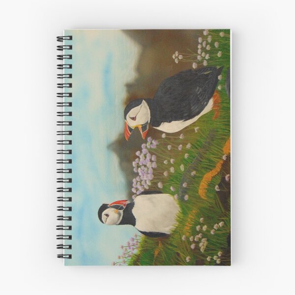 Item preview, Atlantic Puffins - oil painting designed and sold by Brelisa.