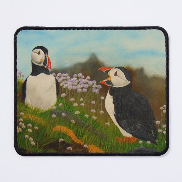 Item preview, Atlantic Puffins - oil painting designed and sold by Brelisa.