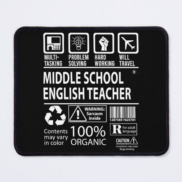 Item preview, Middle School English Teacher T Shirt - MultiTasking Certified Job Gift Item Tee designed and sold by sabinacsnm.