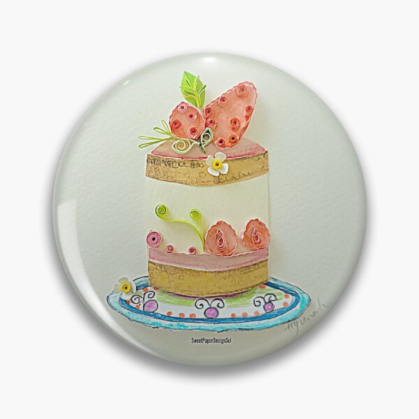 Item preview, Printed Paper Quilling Art by Hyunah Yi/Stawberry cake card/Birthday Gift/ designed and sold by Sweetpaperdesignsol Hyunah Yi.