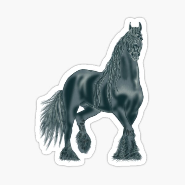 Item preview, Black Beauty Friesian Horse designed and sold by GraphicsiteShop.