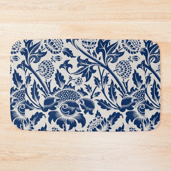 Item preview, Vintage Navy Blue Floral Pattern  designed and sold by newburyboutique.