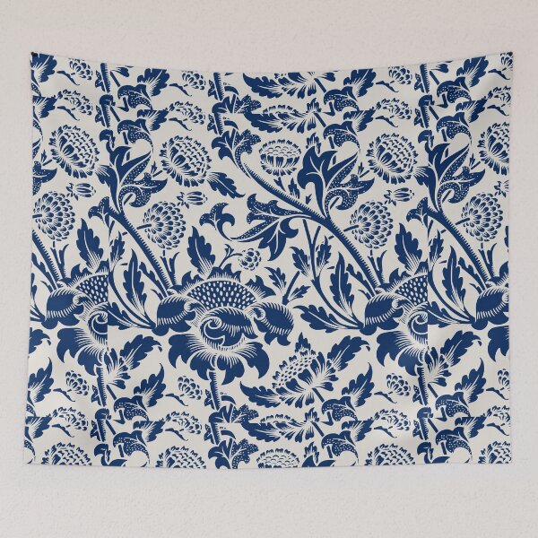 Item preview, Vintage Navy Blue Floral Pattern  designed and sold by newburyboutique.