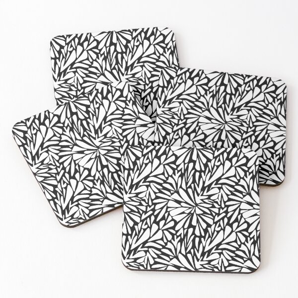 Item preview, Abstract black and white modern pattern  designed and sold by fuzzyfox.