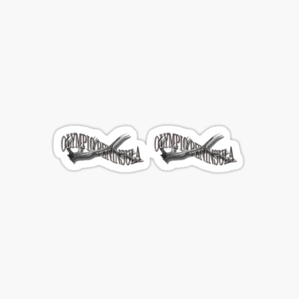 Elk Horn with Olympic Peninsula Design Sticker