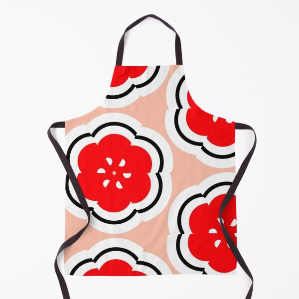 Item preview, Retro abstract illustration motif of red flowers. designed and sold by DaliaSabryTee.