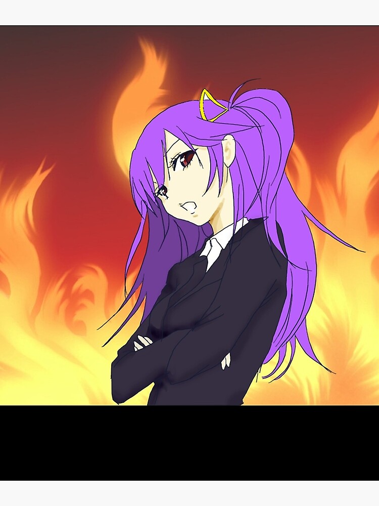 "Anime Character - Fire Girl" Poster for Sale by dinnakee | Redbubble