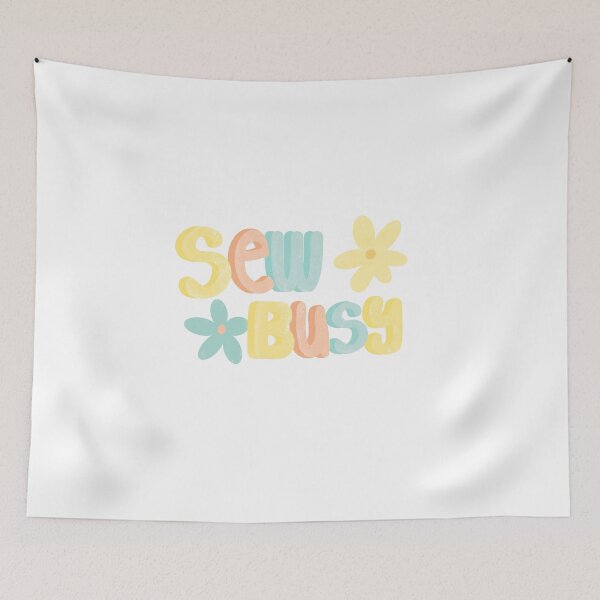Item preview, Retro Floral "Sew Busy" designed and sold by EuropaPrints.