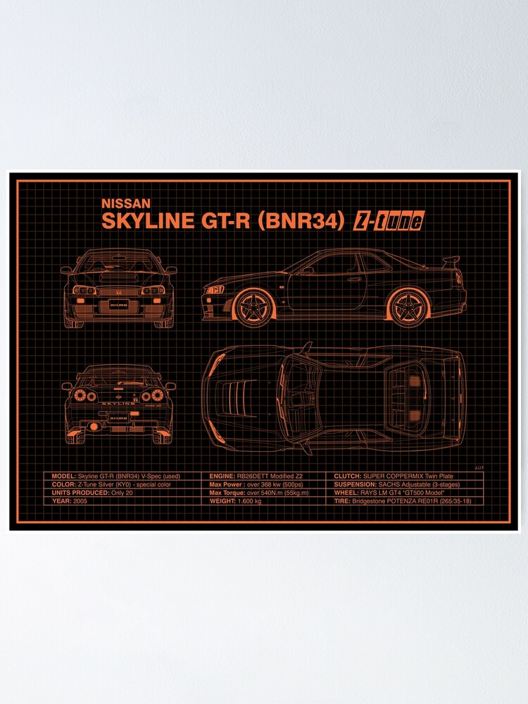 Blueprint - Nissan Skyline GT-R (R34) Z-Tune (Black)