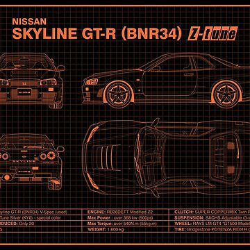 Blueprint - Nissan Skyline GT-R (R34) Z-Tune (Black)
