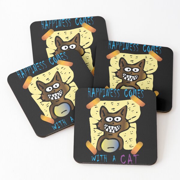 Item preview, happiness comes with a cat  designed and sold by XXgooddeedXX.