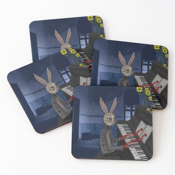 Item preview, Piano Playing Rabbit designed and sold by AkitchenSink2Me.